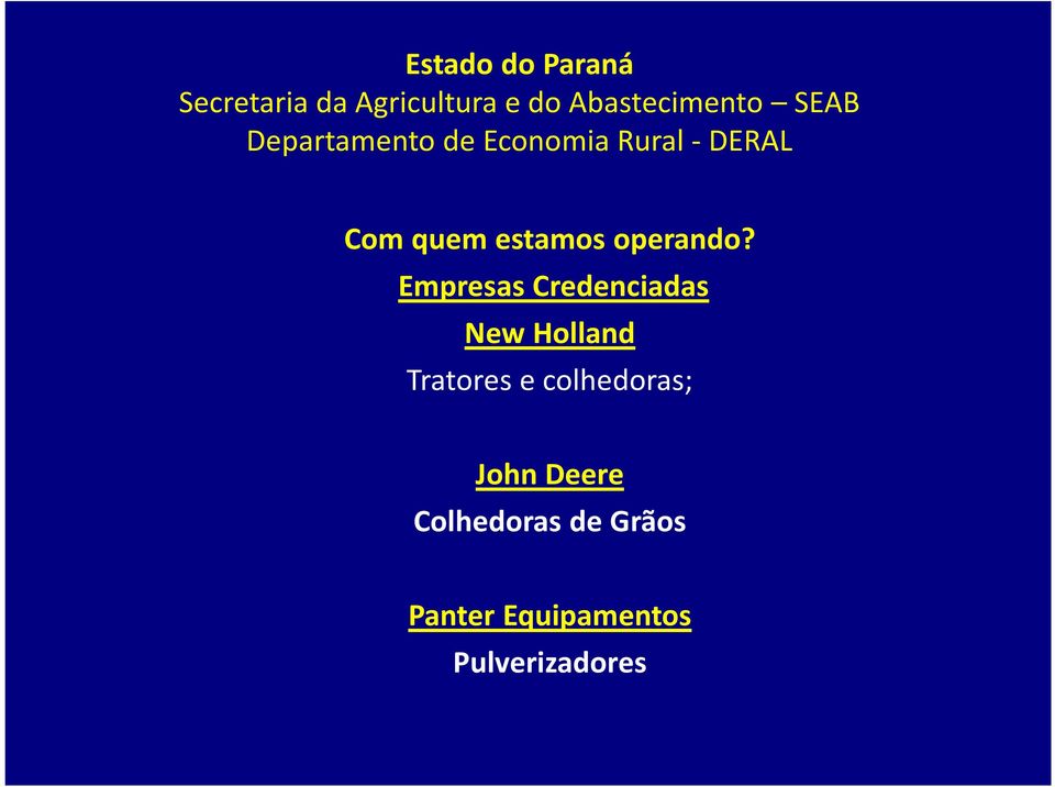 Empresas Credenciadas New Holland Tratores e