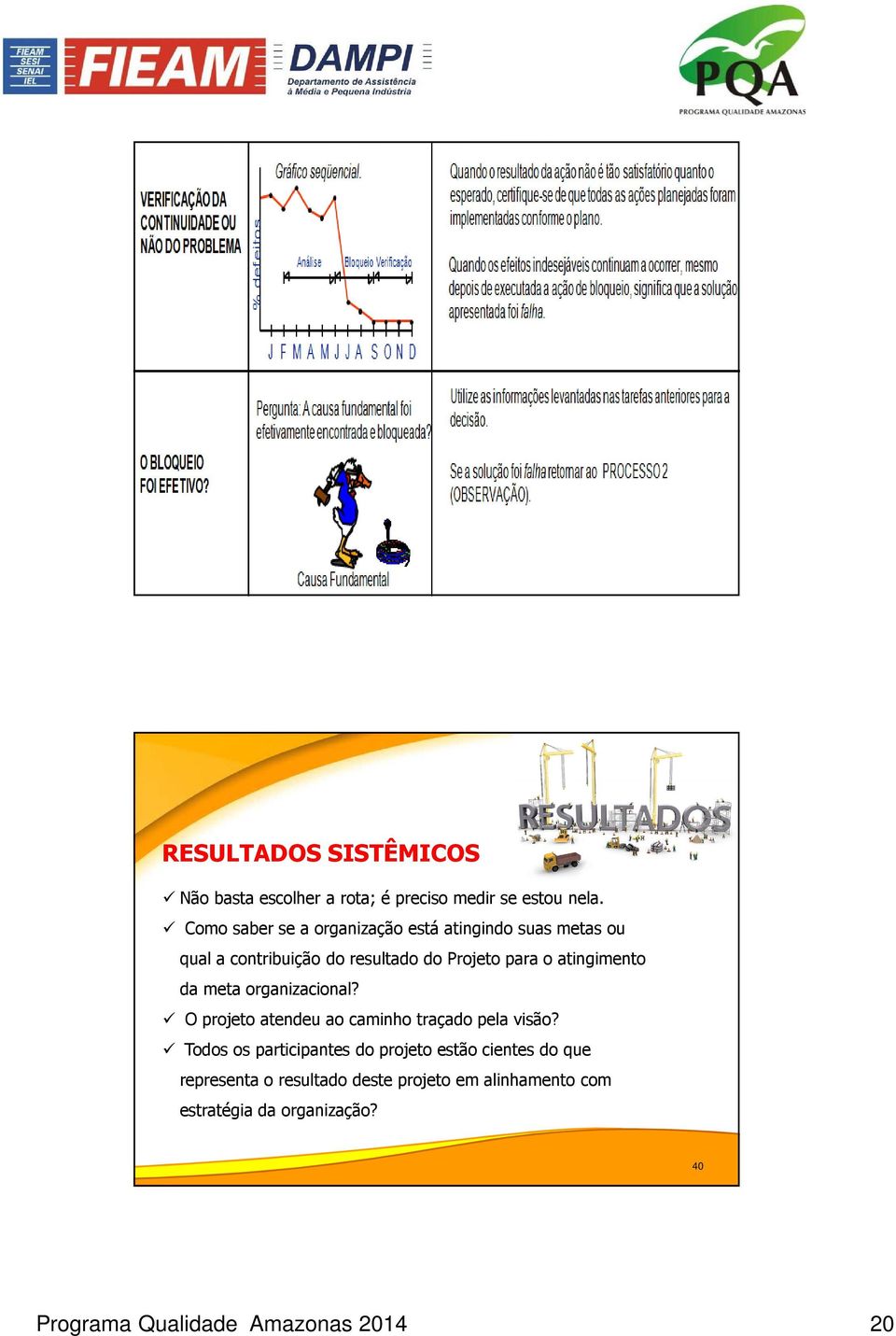 atingimento da meta organizacional? O projeto atendeu ao caminho traçado pela visão?