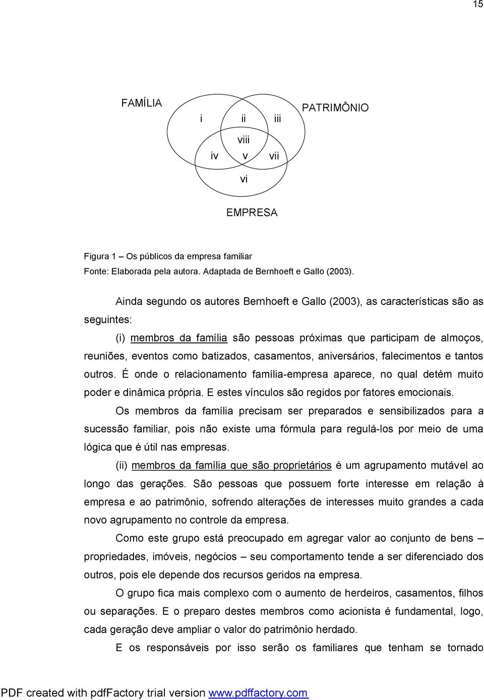 casamentos, aniversários, falecimentos e tantos outros. É onde o relacionamento família-empresa aparece, no qual detém muito poder e dinâmica própria.