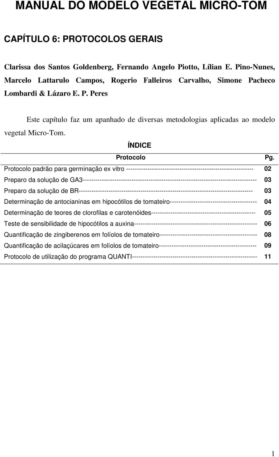 ÍNDICE Protocolo Pg.