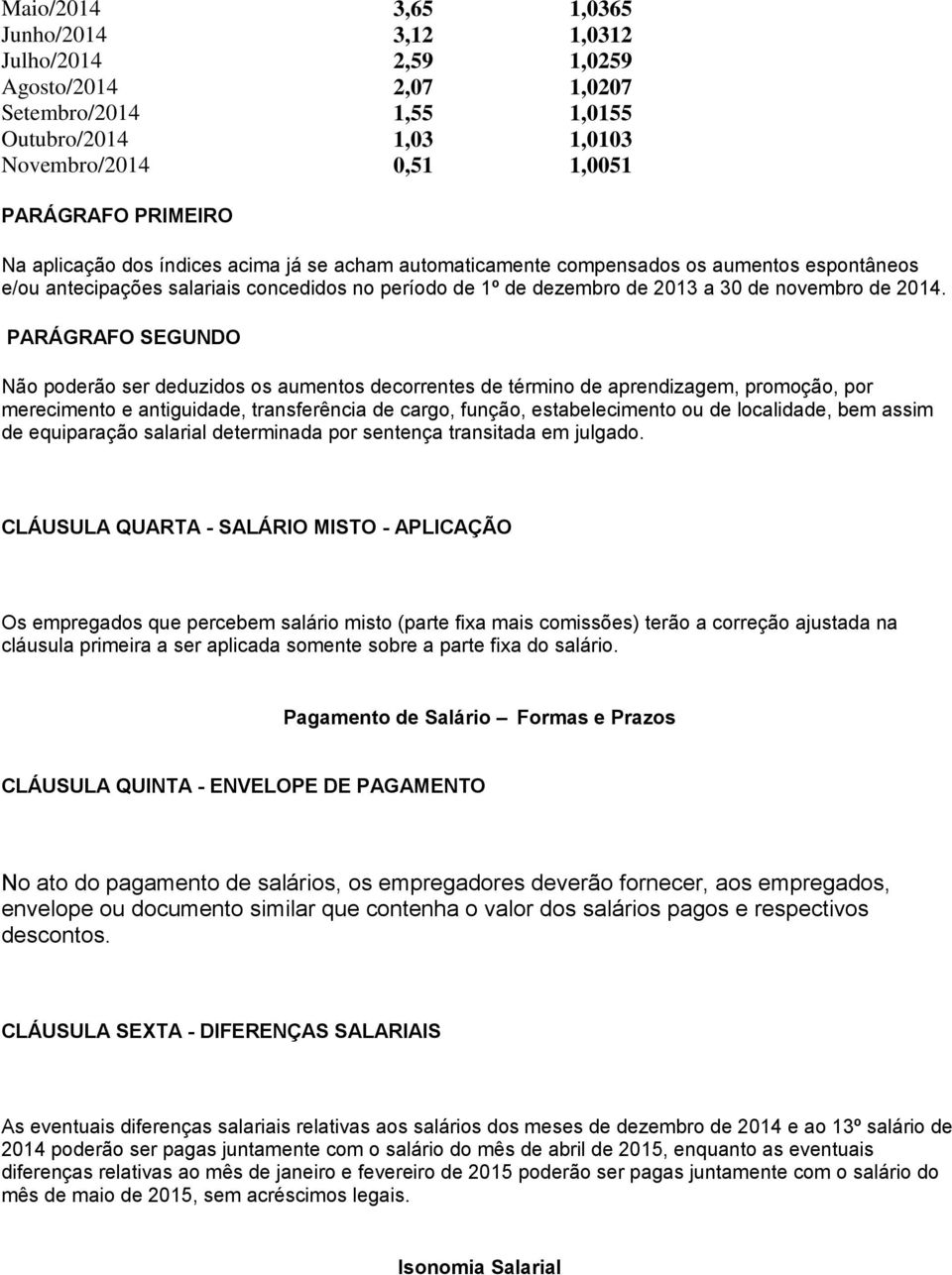 Não poderão ser deduzidos os aumentos decorrentes de término de aprendizagem, promoção, por merecimento e antiguidade, transferência de cargo, função, estabelecimento ou de localidade, bem assim de