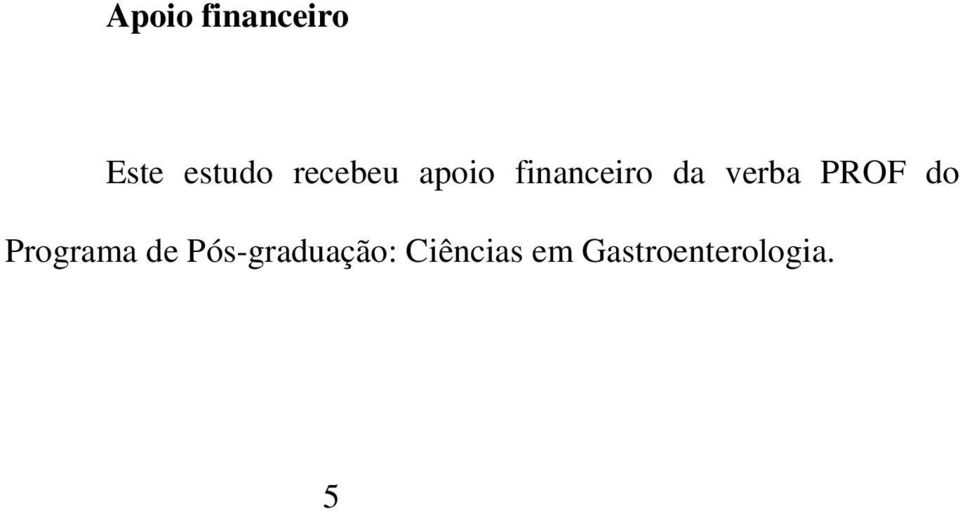 verba PROF do Programa de