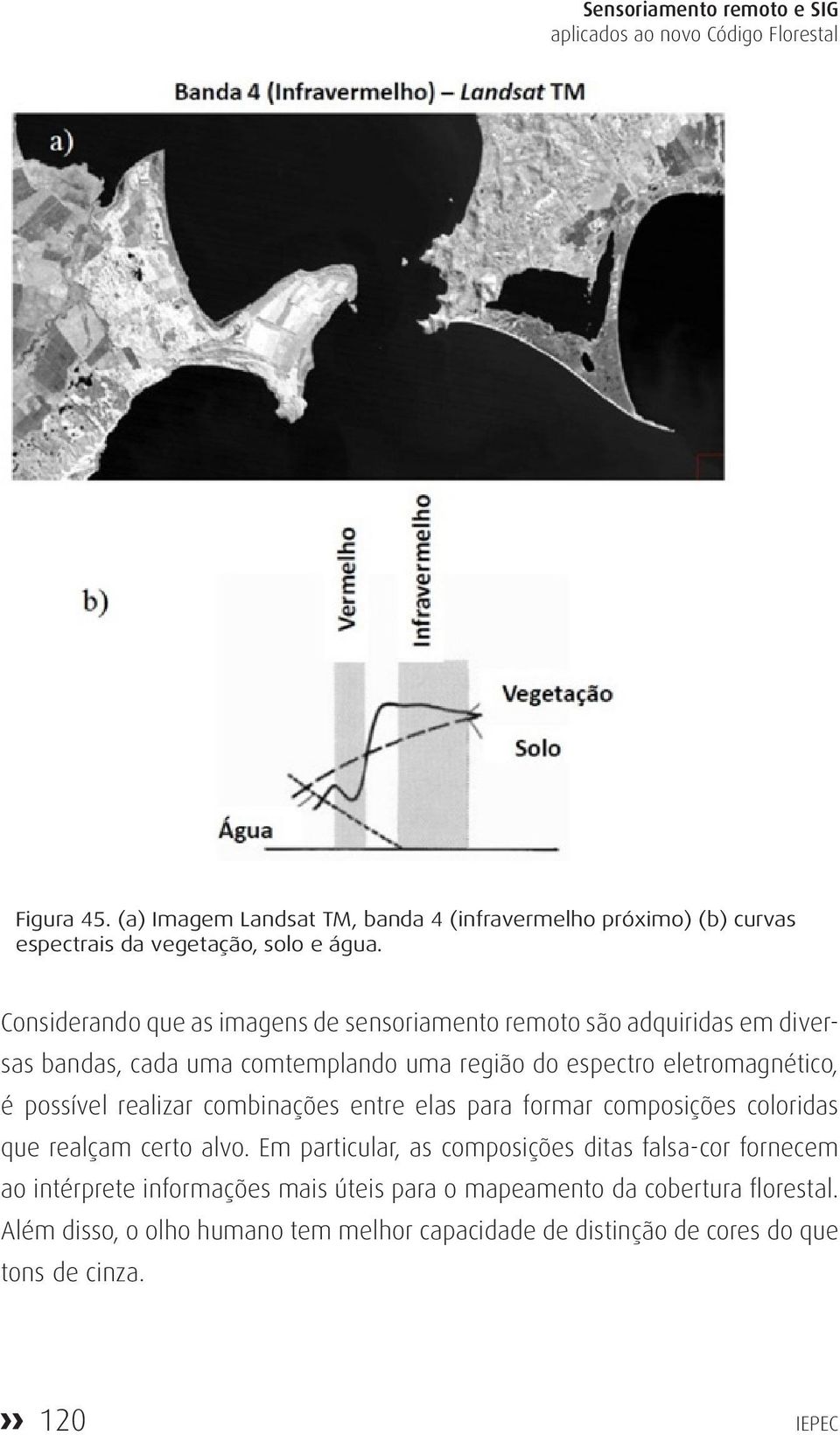 Considerando que as imagens de sensoriamento remoto são adquiridas em diversas bandas, cada uma comtemplando uma região do espectro eletromagnético, é possível