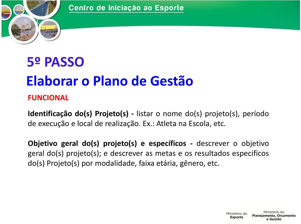 Objetivo geral do(s) projeto(s) e específicos descrever o objetivo geral do(s) projeto(s); e