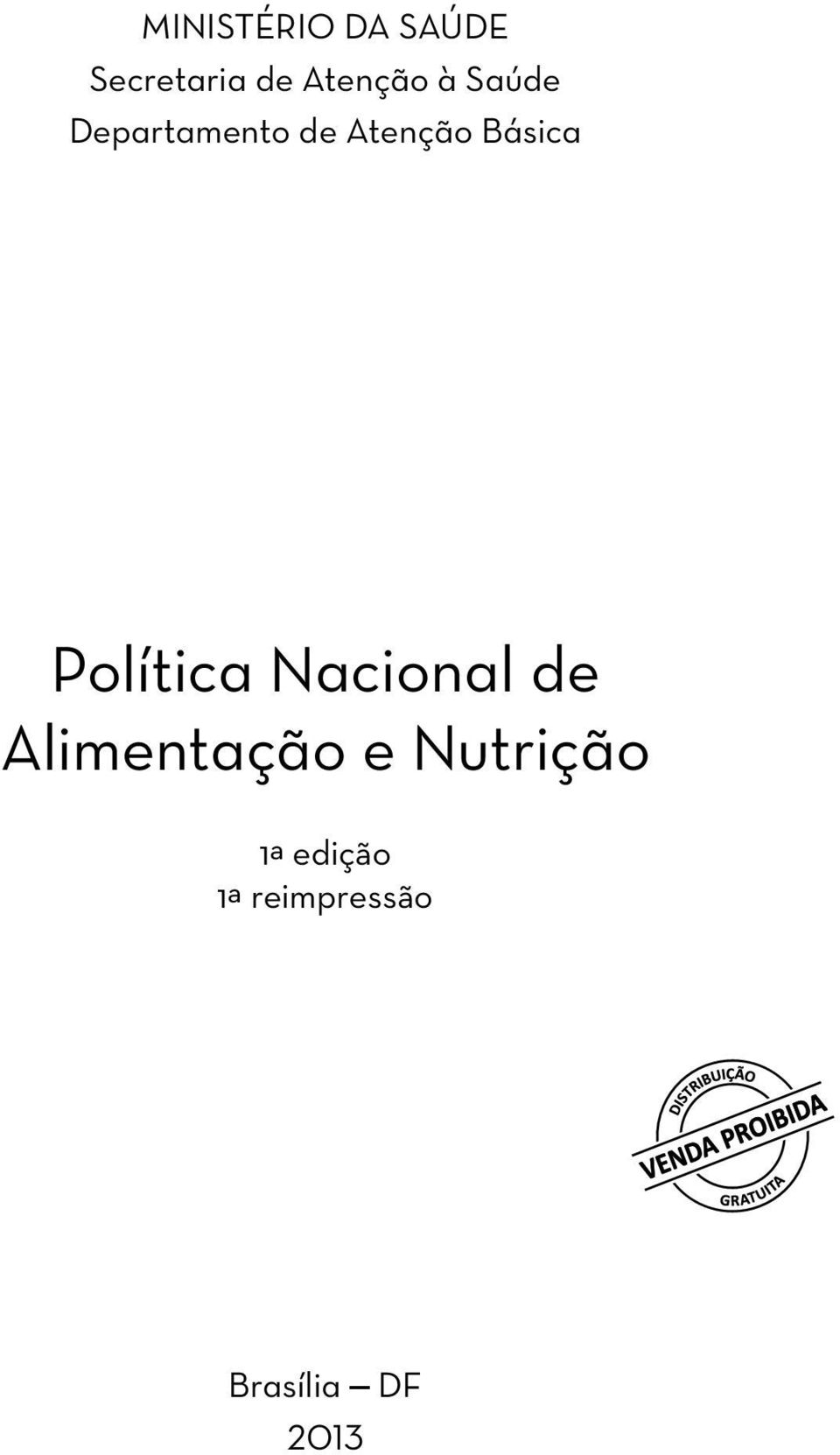 Política Nacional de Alimentação e