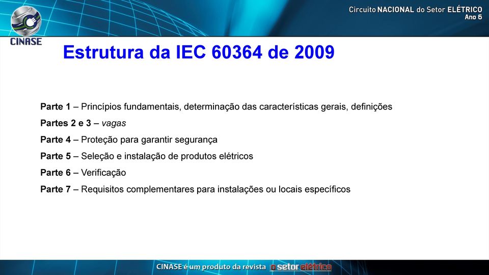 garantir segurança Parte 5 Seleção e instalação de produtos elétricos Parte 6