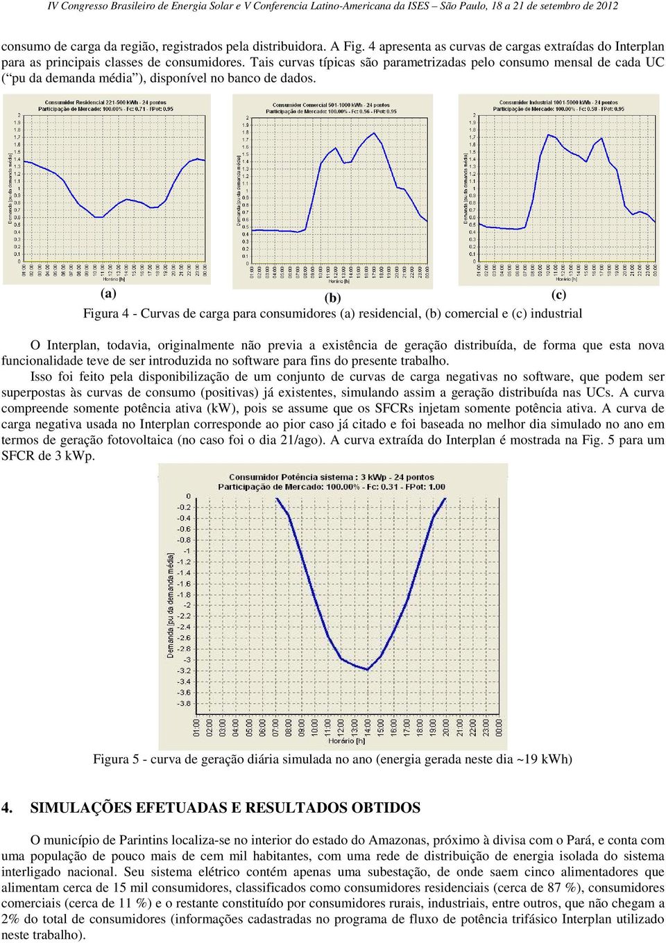 Tais curvas típicas são parametrizadas pelo consumo mensal de cada UC ( pu da demanda média ), disponível no banco de dados.