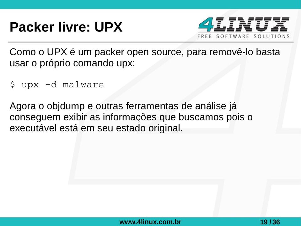 o objdump e outras ferramentas de análise já conseguem exibir as