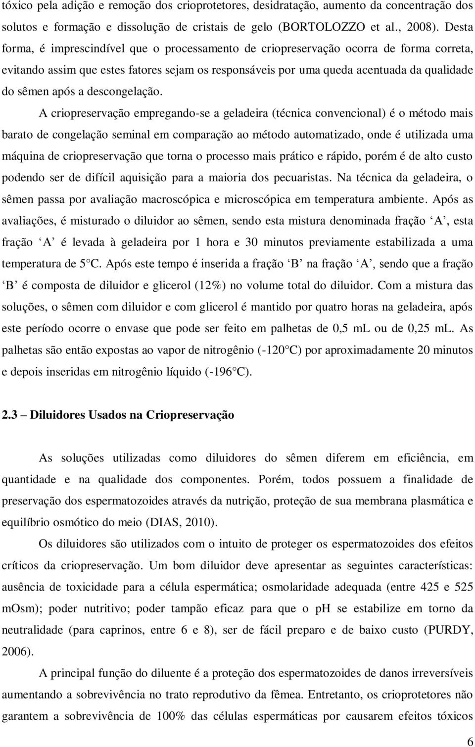 a descongelação.