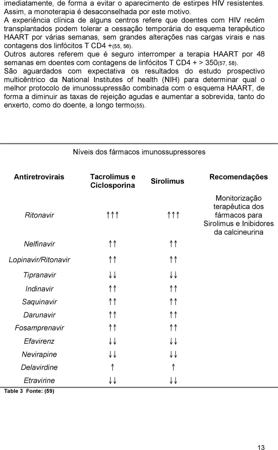 cargas virais e nas contagens dos linfócitos T CD4 +(55, 56).