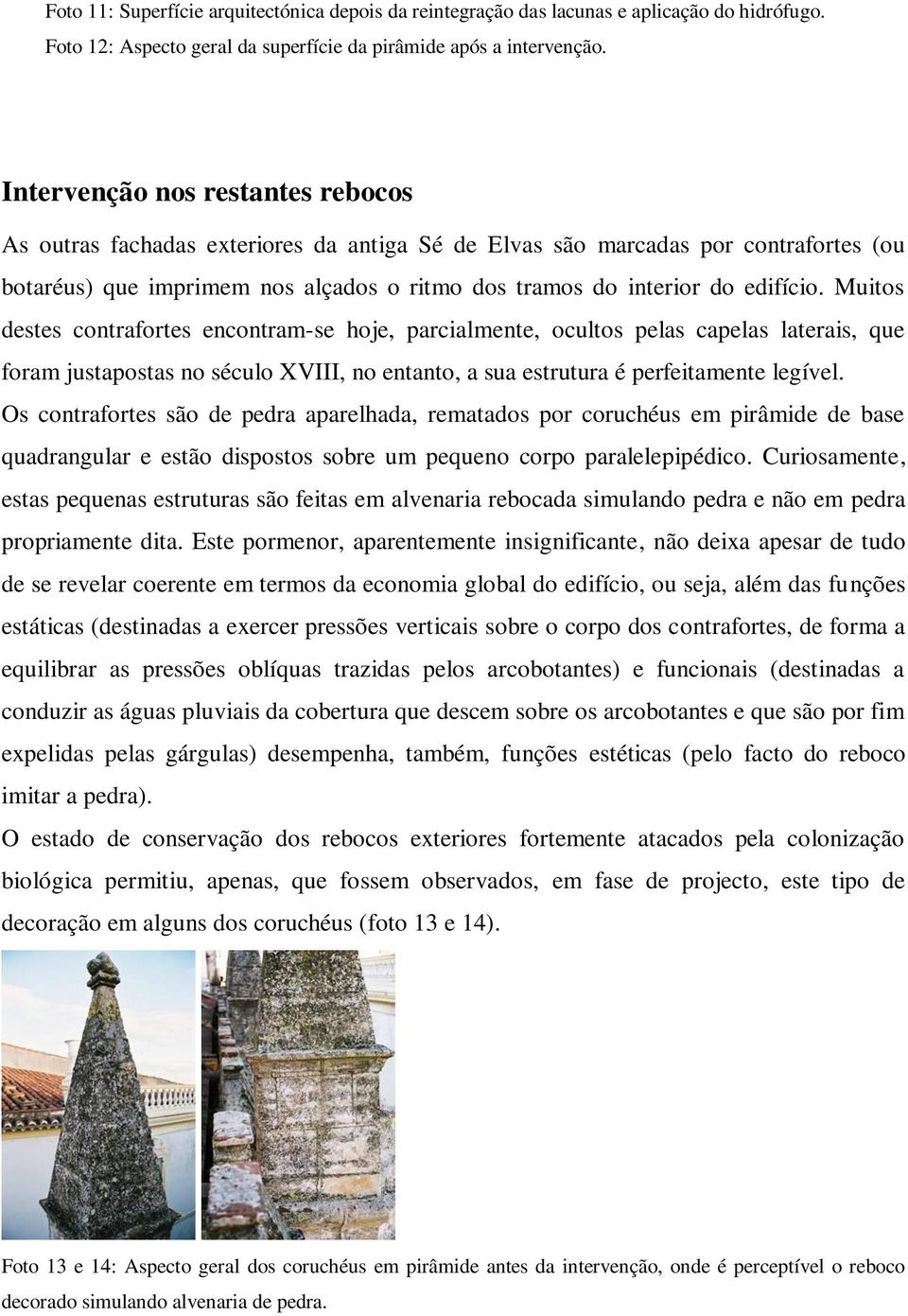 Muitos destes contrafortes encontram-se hoje, parcialmente, ocultos pelas capelas laterais, que foram justapostas no século XVIII, no entanto, a sua estrutura é perfeitamente legível.