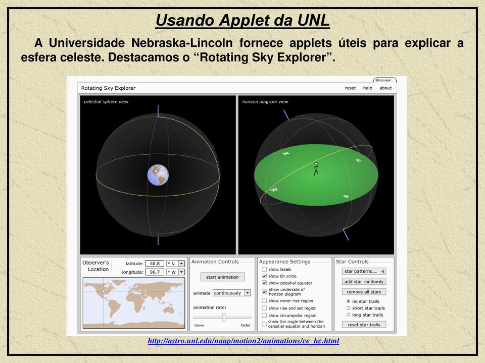 explicar a esfera celeste.