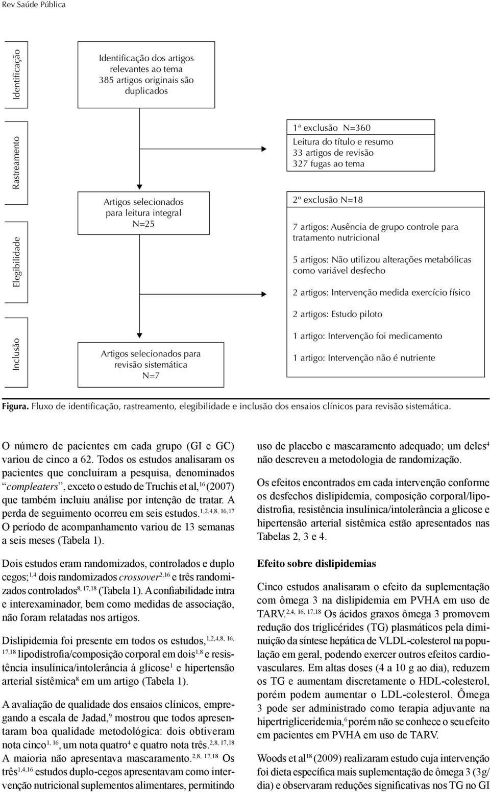 tratamento nutricional 5 artigos: Não utilizou alterações metabólicas como variável desfecho 2 artigos: Intervenção medida exercício físico 2 artigos: Estudo piloto 1 artigo: Intervenção foi