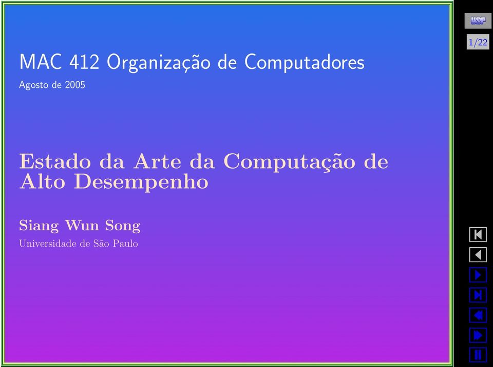 da Computação de Alto Desempenho