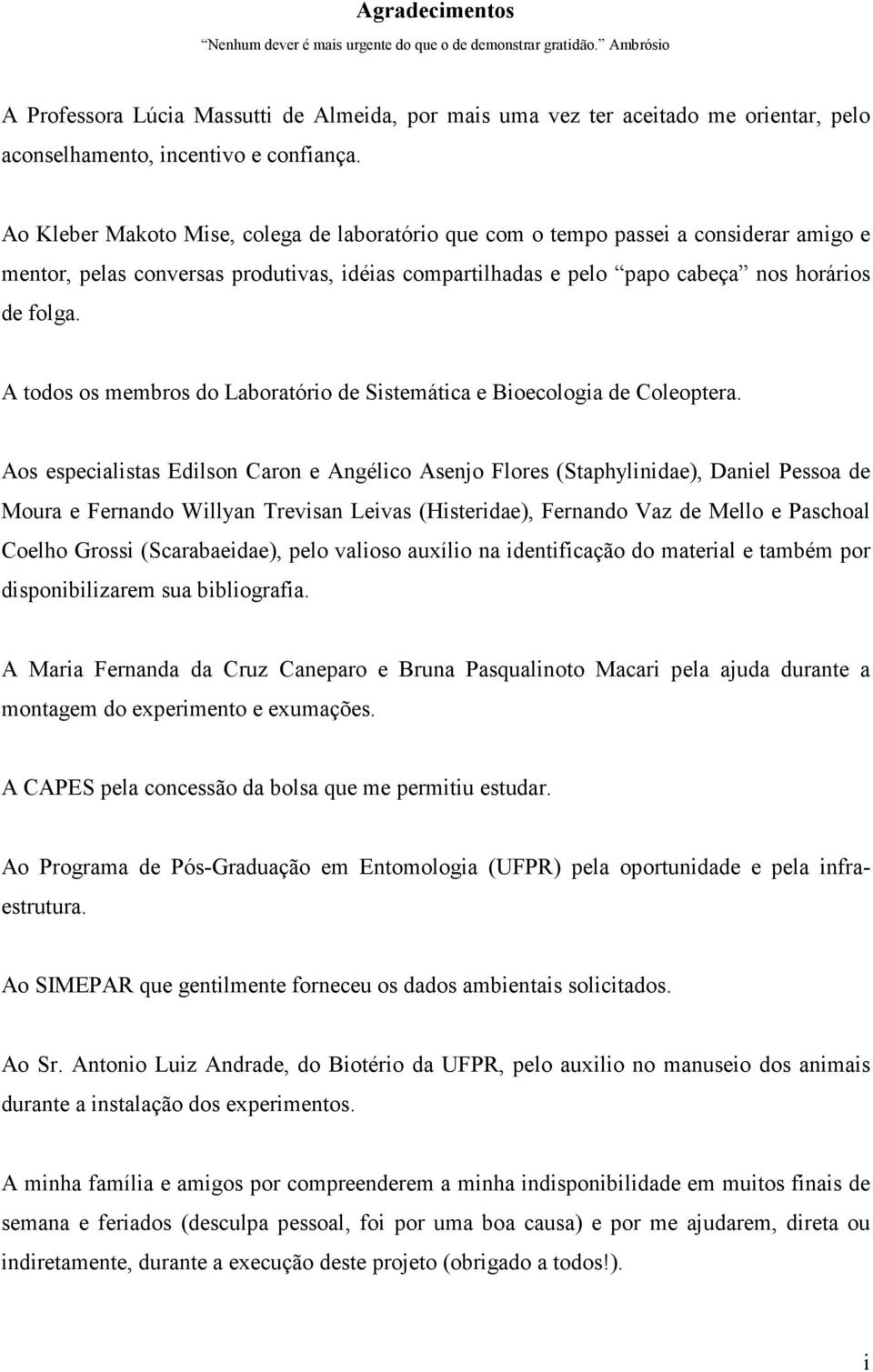 Ao Kleber Makoto Mise, colega de laboratório que com o tempo passei a considerar amigo e mentor, pelas conversas produtivas, idéias compartilhadas e pelo papo cabeça nos horários de folga.