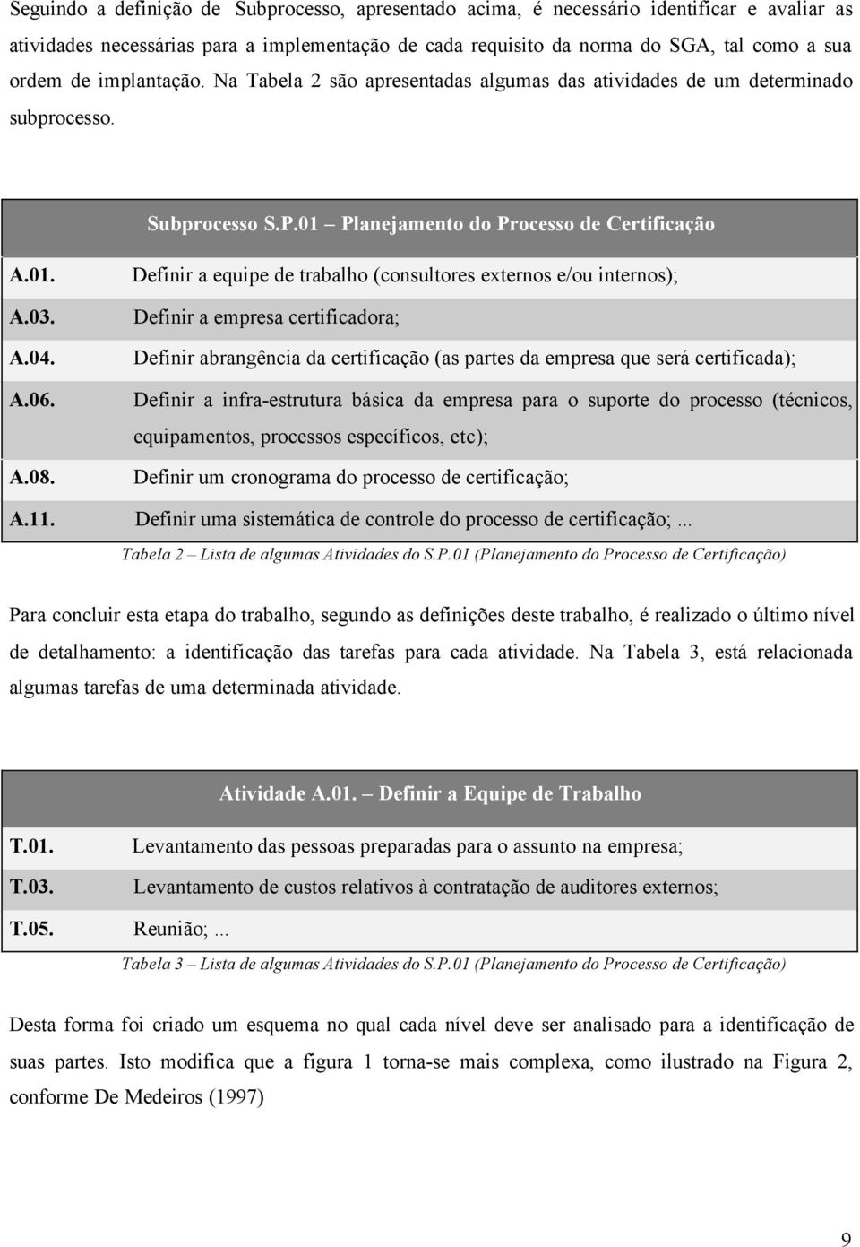 Definir a equipe de trabalho (consultores externos e/ou internos); Definir a empresa certificadora; Definir abrangência da certificação (as partes da empresa que será certificada); Definir a