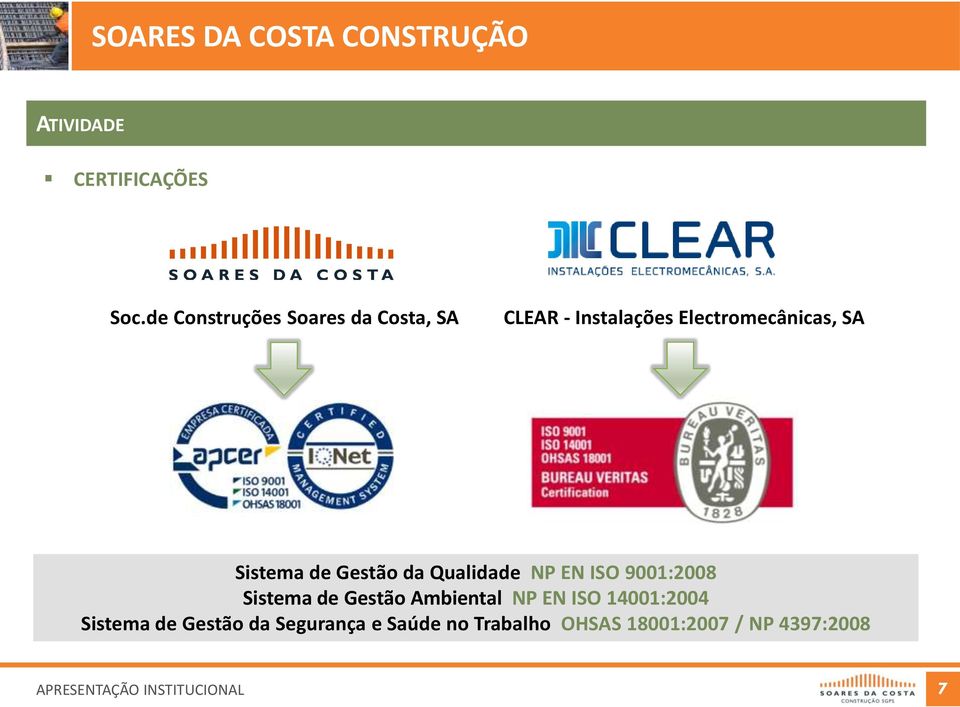 Electromecânicas, SA Sistema de Gestão da Qualidade NP EN ISO 9001:2008