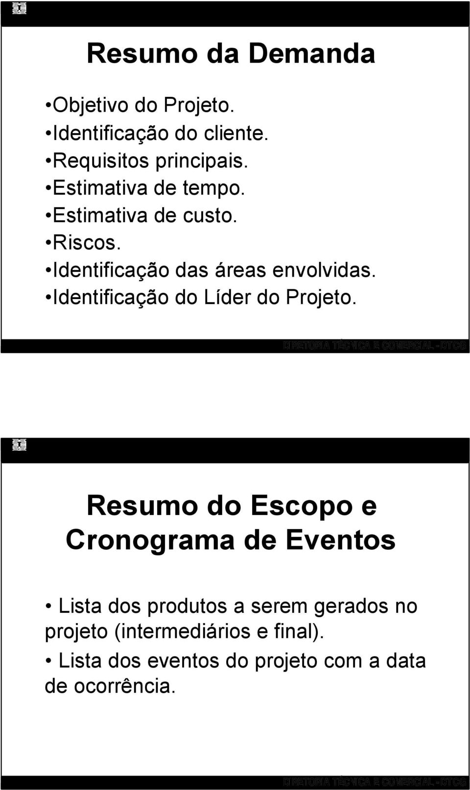 Identificação do Líder do Projeto.