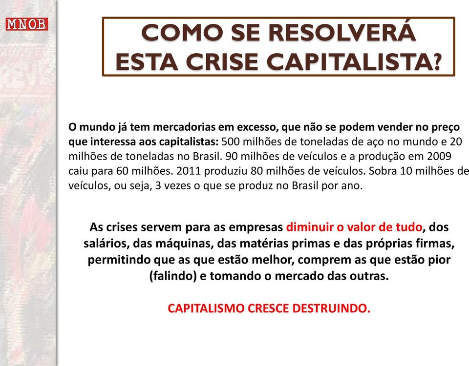 toneladas no Brasil. 90 milhões de veículos e a produção em 2009 caiu para 60 milhões. 2011 produziu 80 milhões de veículos.