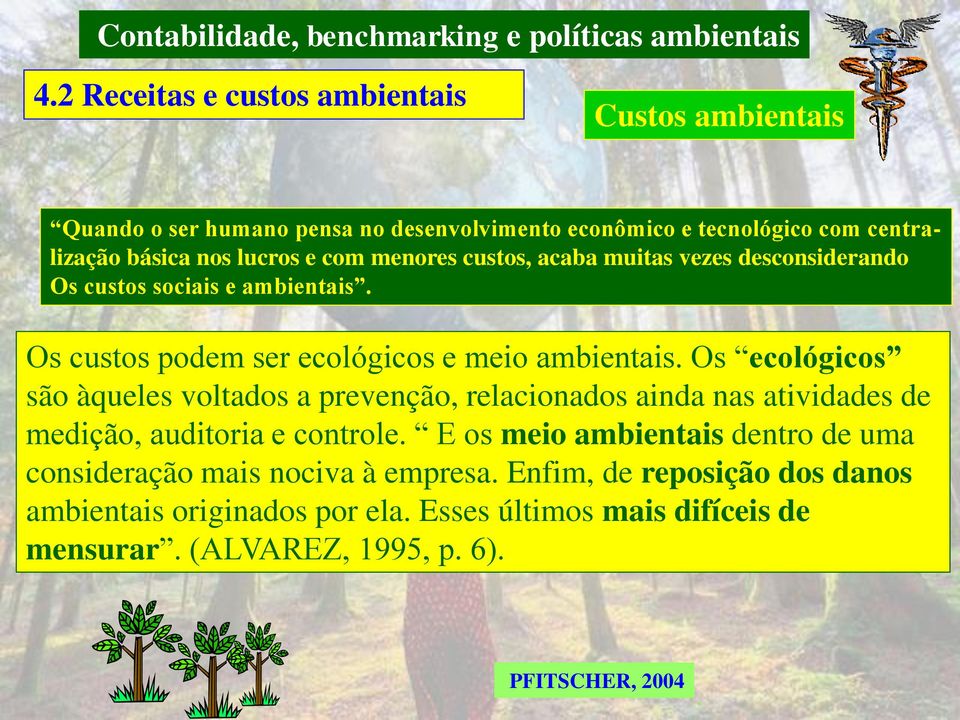 Os ecológicos são àqueles voltados a prevenção, relacionados ainda nas atividades de medição, auditoria e controle.