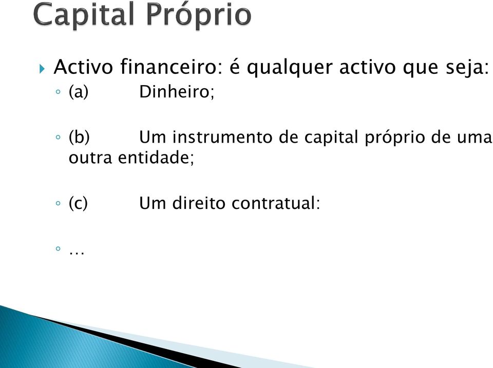 instrumento de capital próprio de