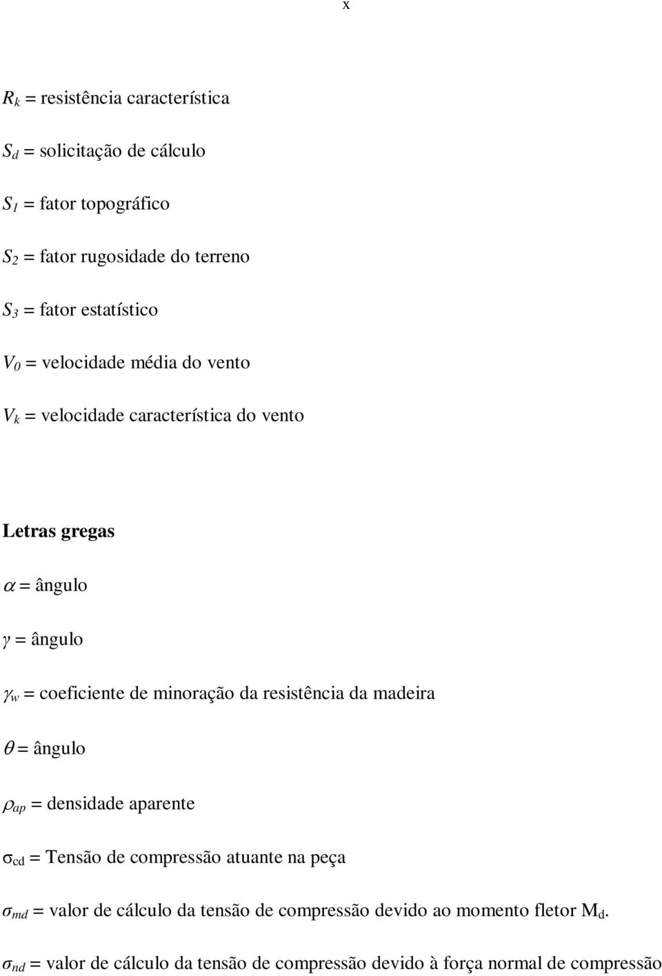 de minoração da resistência da madeira = ângulo ap = densidade aparente cd = Tensão de compressão atuante na peça md = valor de