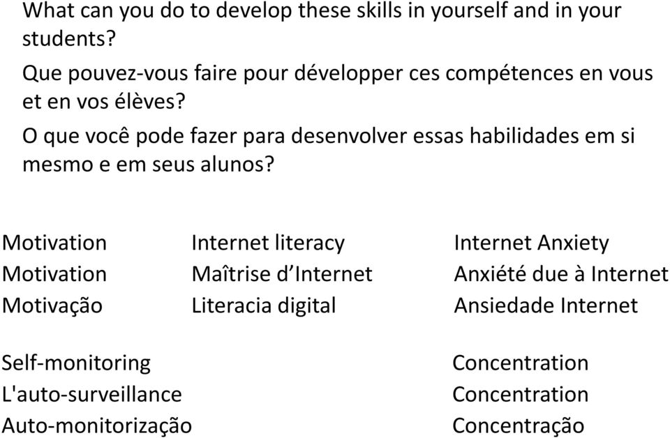 O que você pode fazer para desenvolver essas habilidades em si mesmo e em seus alunos?