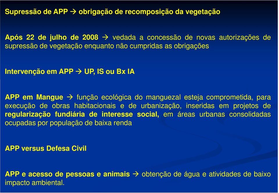 execução de obras habitacionais e de urbanização, inseridas em projetos de regularização fundiária de interesse social, em áreas urbanas