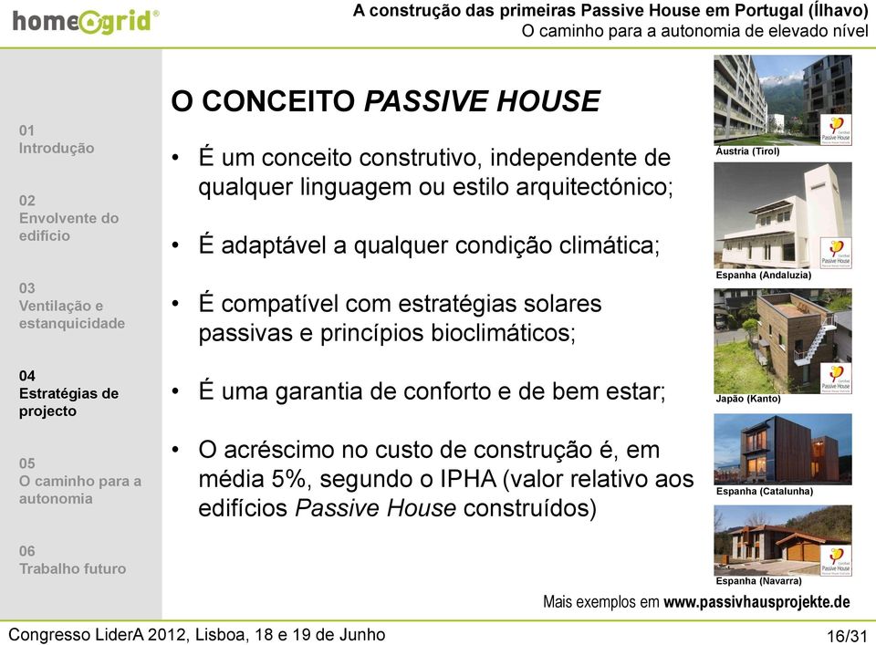 (Andaluzia) É uma garantia de conforto e de bem estar; O acréscimo no custo de construção é, em média 5%, segundo o IPHA (valor