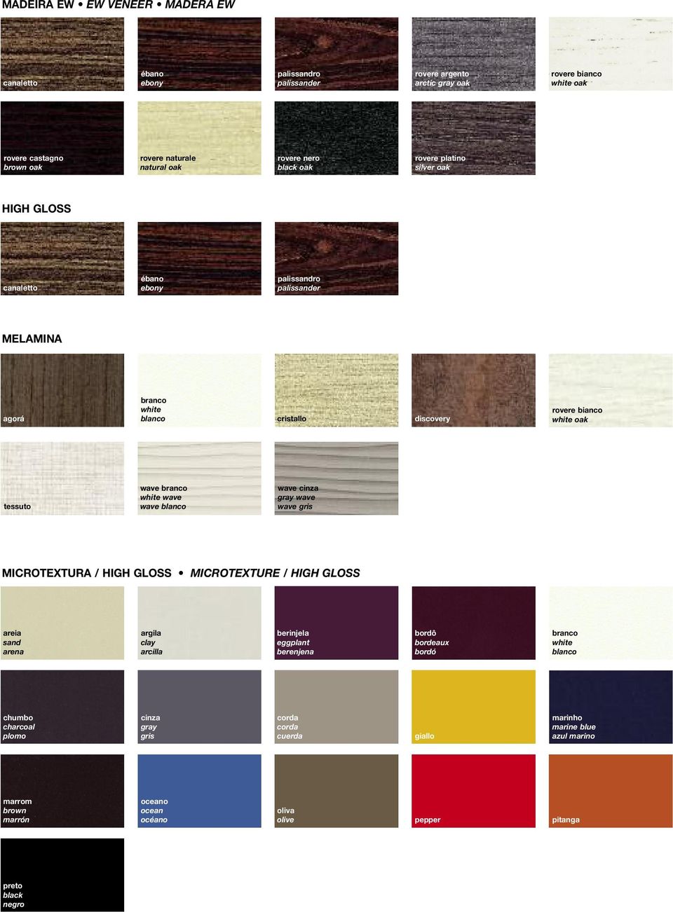 wave blanco wave cinza gray wave wave gris MICROTEXTURA / HIGH GLOSS MICROTEXTURE / HIGH GLOSS areia sand arena argila clay arcilla berinjela eggplant berenjena bordô bordeaux bordó