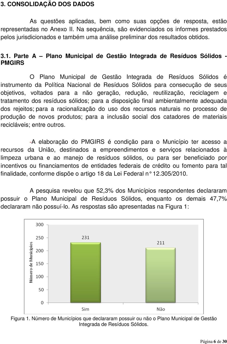 Parte A Plano Municipal de Gestão Integrada de Resíduos Sólidos - PMGIRS O Plano Municipal de Gestão Integrada de Resíduos Sólidos é instrumento da Política Nacional de Resíduos Sólidos para