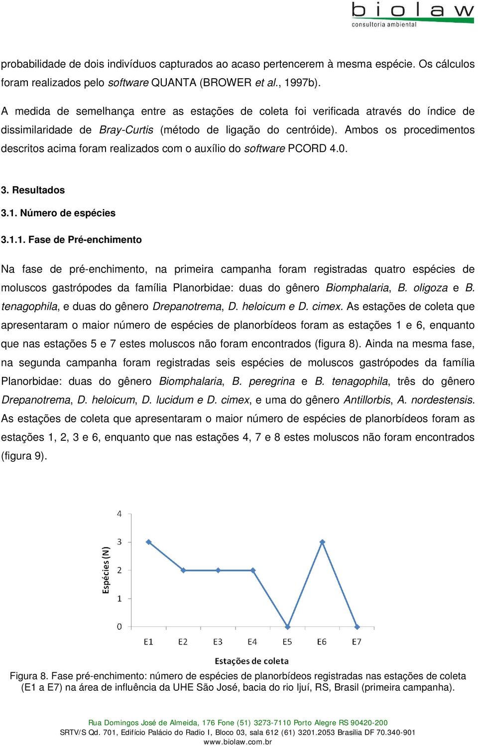 Ambos os procedimentos descritos acima foram realizados com o auxílio do software PCORD 4.0. 3. Resultados 3.1.