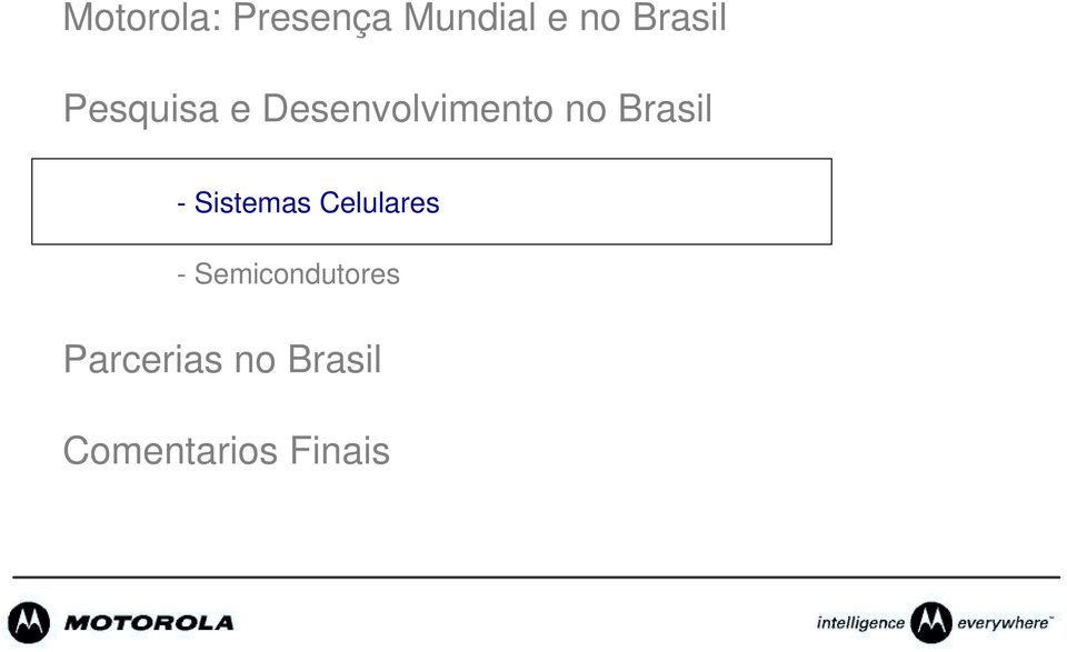 Brasil - Sistemas Celulares -