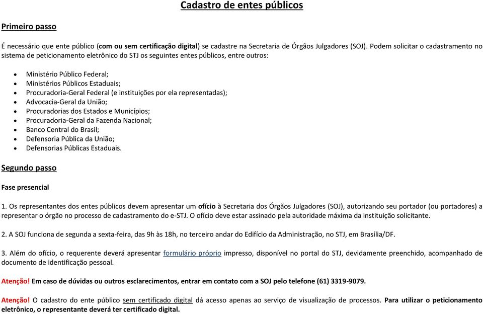 Procuradoria-Geral Federal (e instituições por ela representadas); Advocacia-Geral da União; Procuradorias dos Estados e Municípios; Procuradoria-Geral da Fazenda Nacional; Banco Central do Brasil;