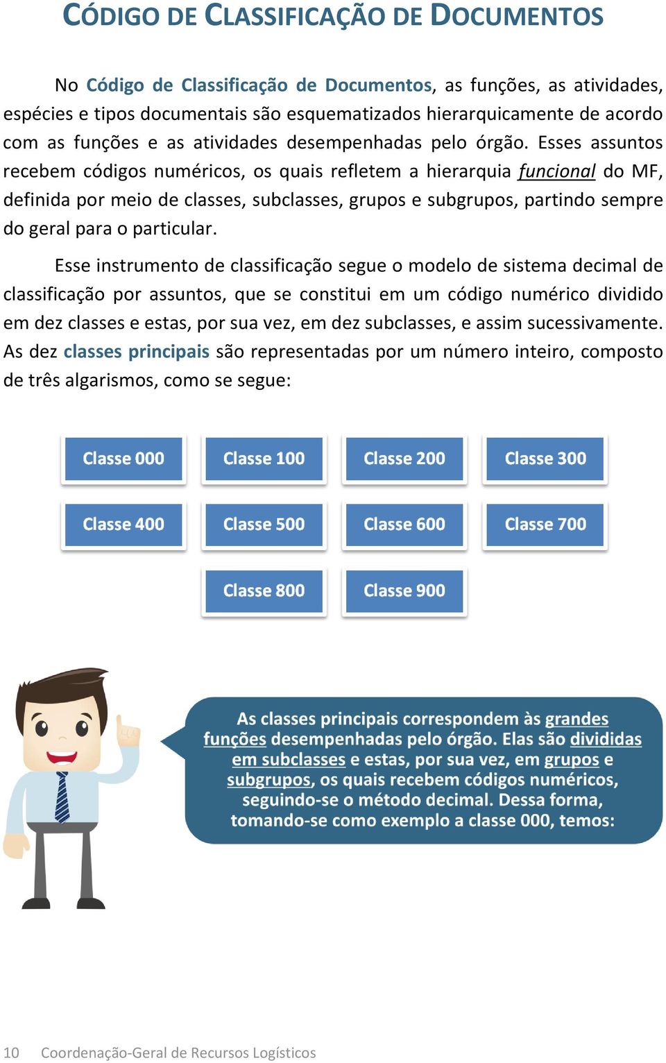 Esses assuntos recebem códigos numéricos, os quais refletem a hierarquia funcional do MF, definida por meio de classes, subclasses, grupos e subgrupos, partindo sempre do geral para o particular.