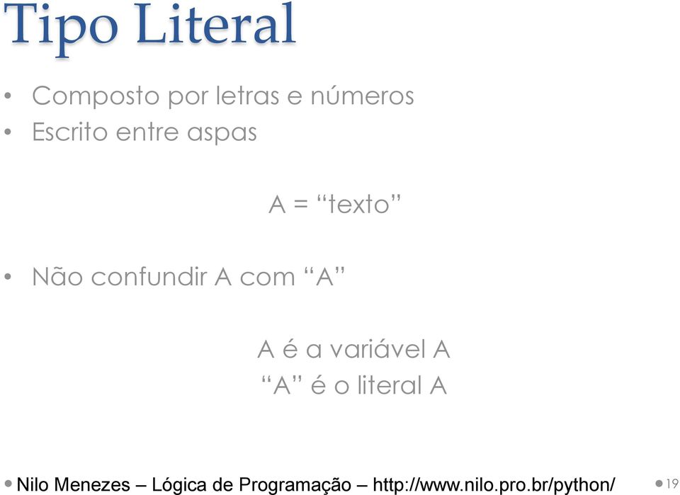 = texto Não confundir A com A A