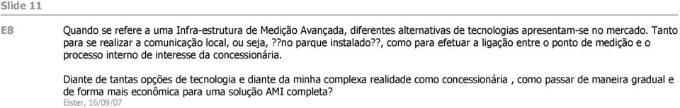 ?, como para efetuar a ligação entre o ponto de medição e o processo interno de interesse da concessionária.