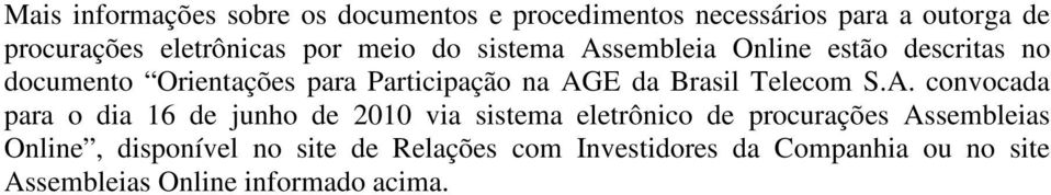 Brasil Telecom S.A.