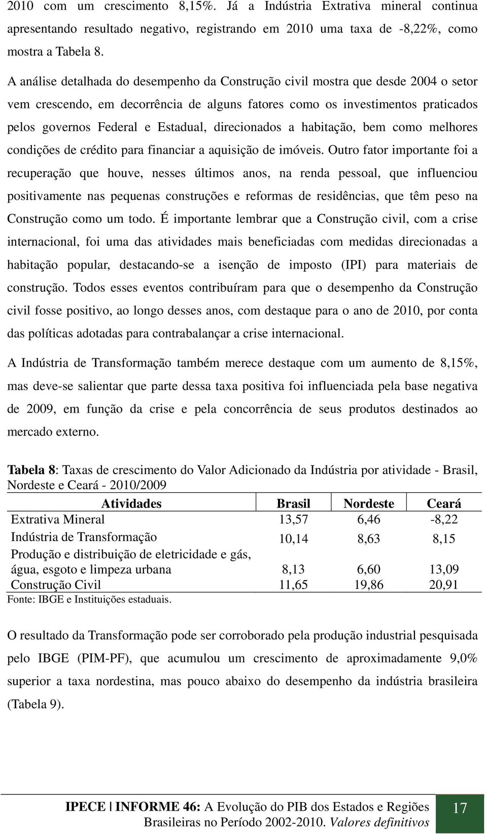 direcionados a habitação, bem como melhores condições de crédito para financiar a aquisição de imóveis.