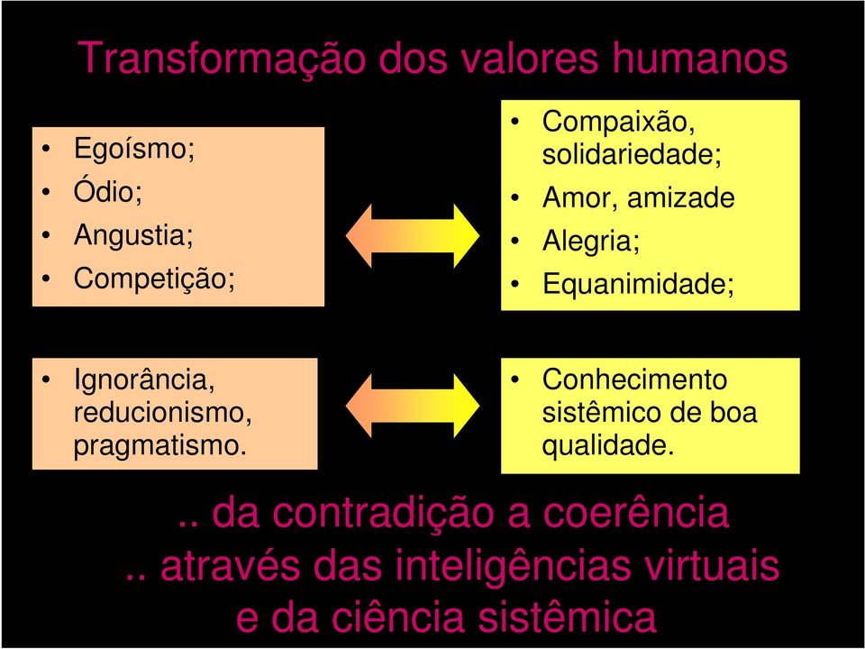 reducionismo, pragmatismo. Conhecimento sistêmico de boa qualidade.