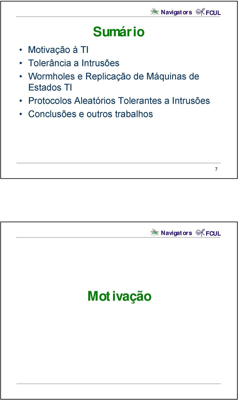 TI Protocolos Aleatórios Tolerantes a