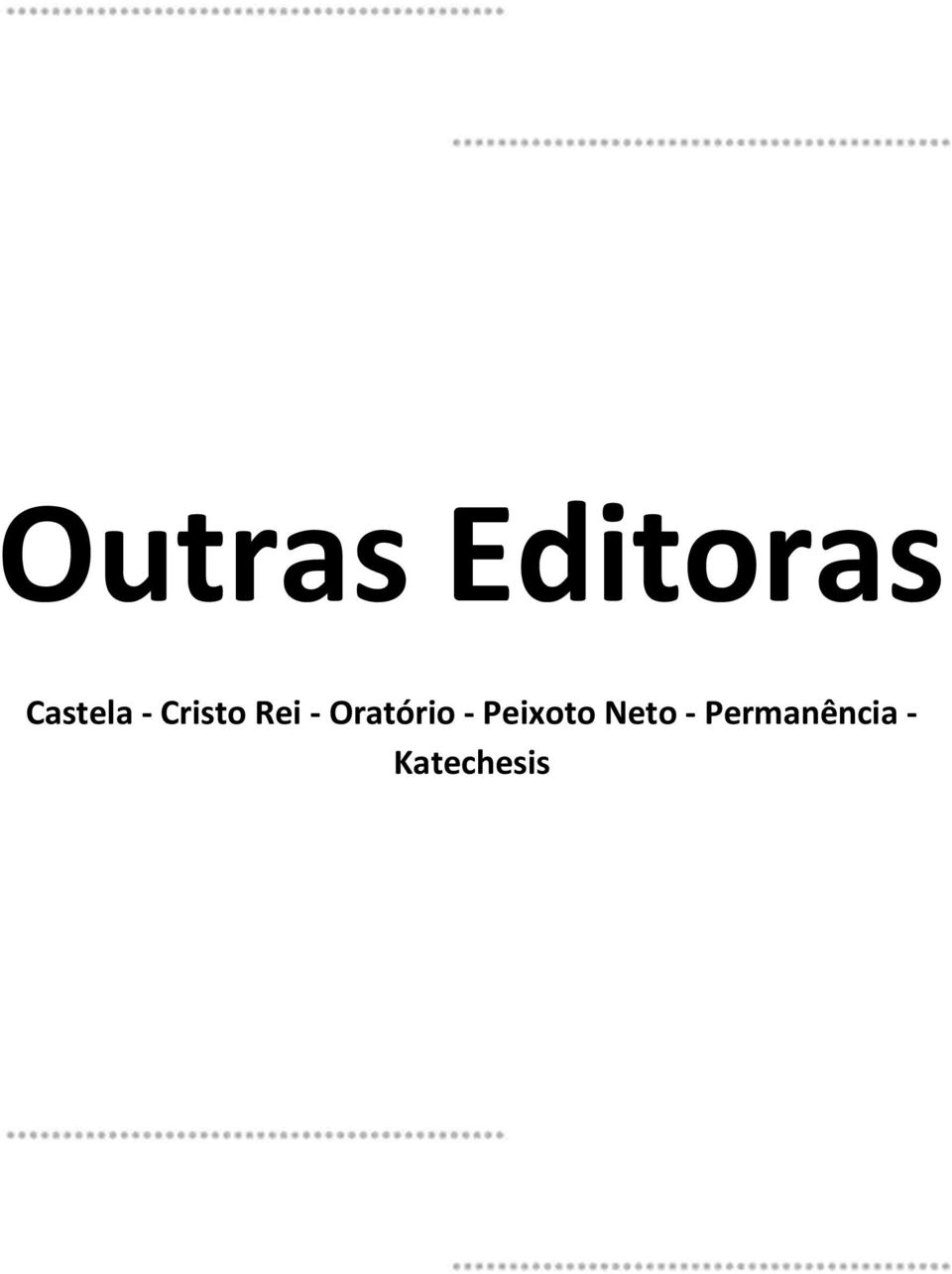 Oratório - Peixoto