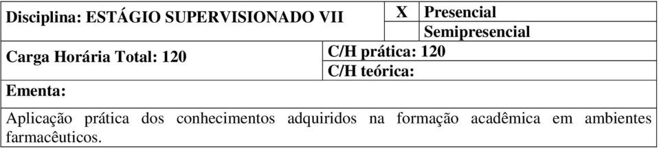 prática dos conhecimentos adquiridos na