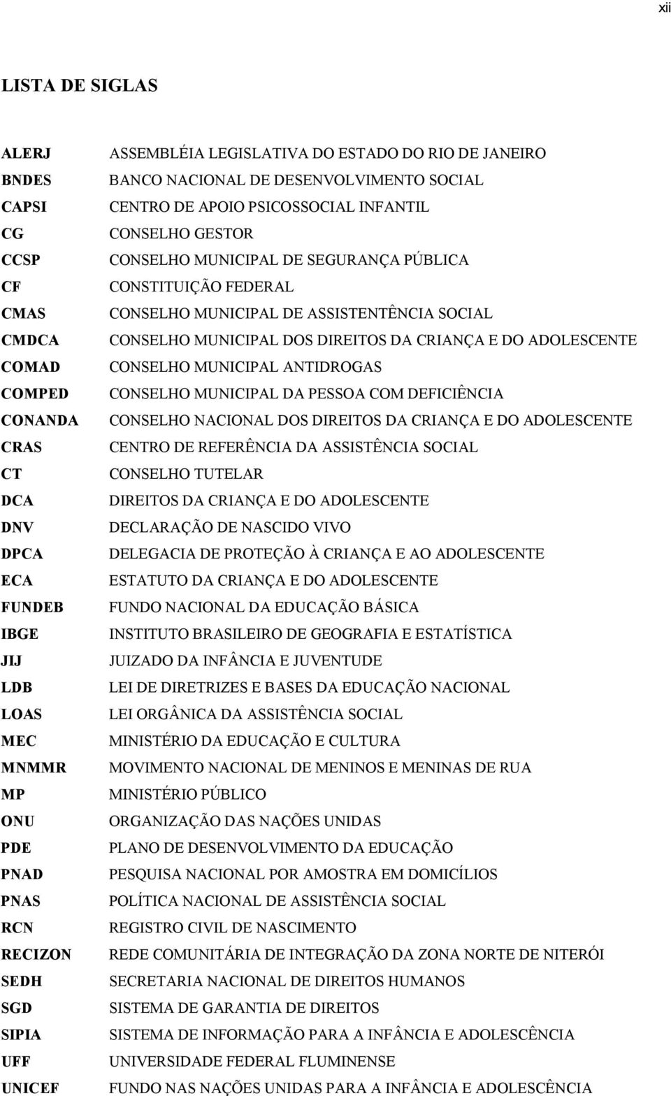 FEDERAL CONSELHO MUNICIPAL DE ASSISTENTÊNCIA SOCIAL CONSELHO MUNICIPAL DOS DIREITOS DA CRIANÇA E DO ADOLESCENTE CONSELHO MUNICIPAL ANTIDROGAS CONSELHO MUNICIPAL DA PESSOA COM DEFICIÊNCIA CONSELHO