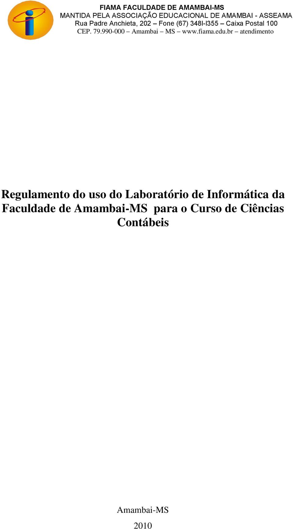 Faculdade de Amambai-MS para o