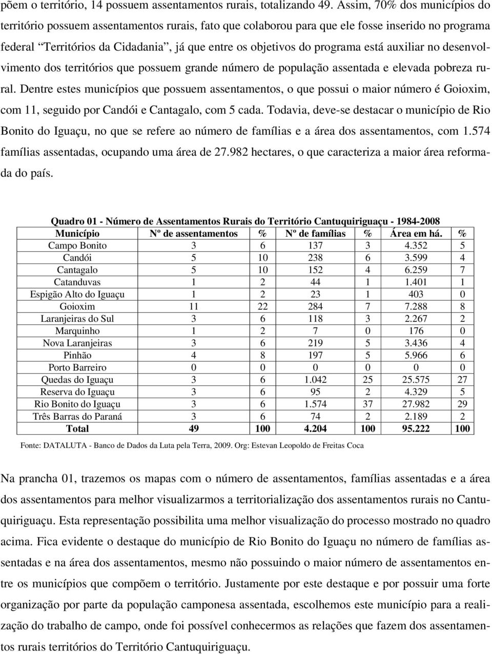 programa está auxiliar no desenvolvimento dos territórios que possuem grande número de população assentada e elevada pobreza rural.