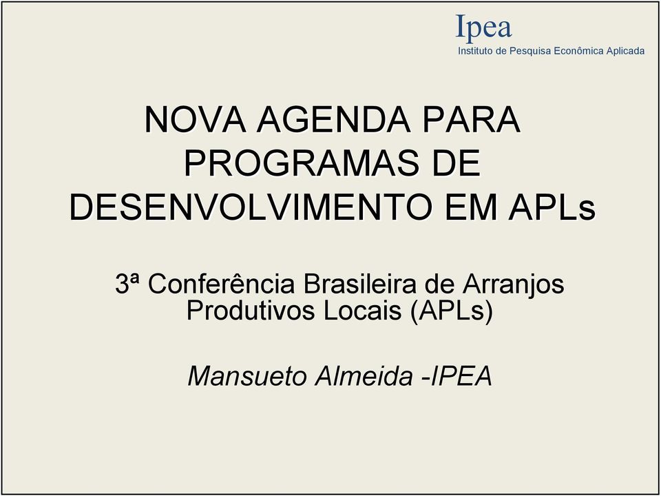 Conferência Brasileira de Arranjos