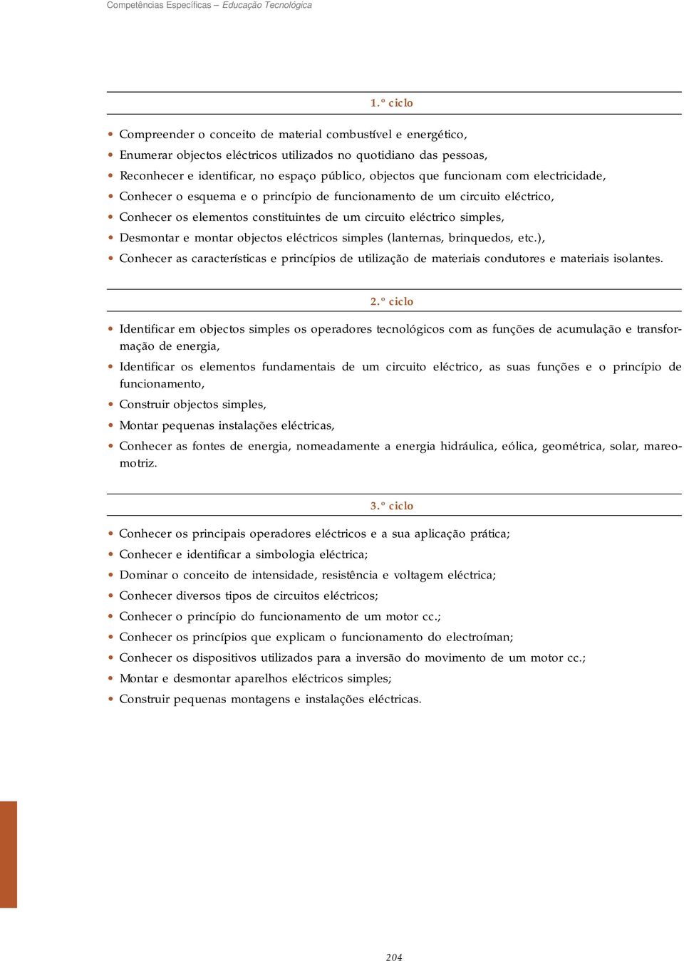 funcionam com electricidade, Conhecer o esquema e o princípio de funcionamento de um circuito eléctrico, Conhecer os elementos constituintes de um circuito eléctrico simples, Desmontar e montar