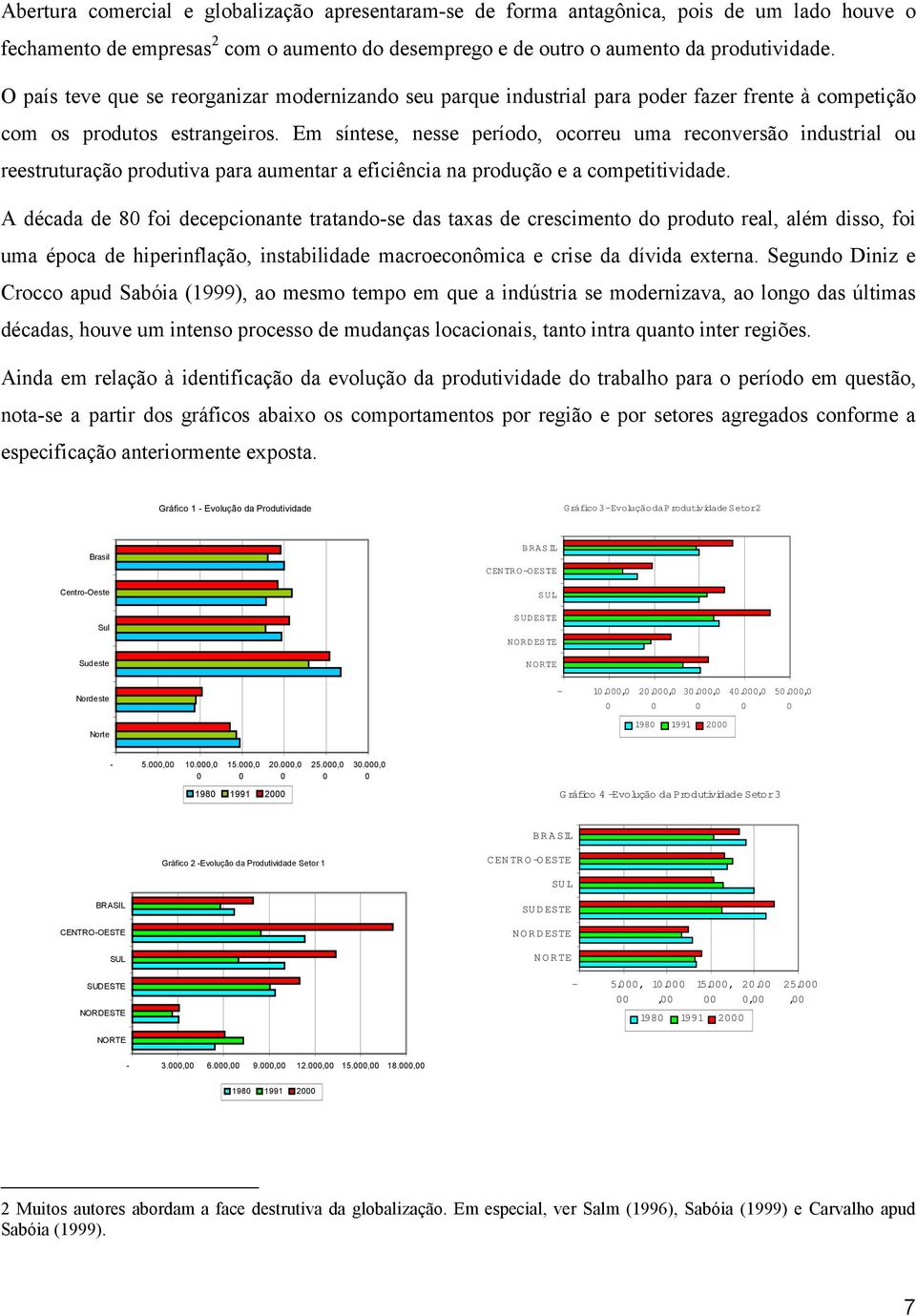 Em síntese, nesse período, ocorreu uma reconversão ndustral ou reestruturação produtva para aumentar a efcênca na produção e a compettvdade.