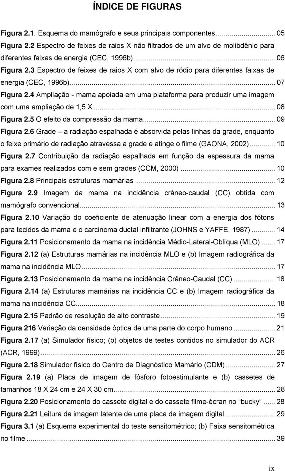 3 Espectro de feixes de raios X com alvo de ródio para diferentes faixas de energia (CEC, 1996b)... 07 Figura 2.